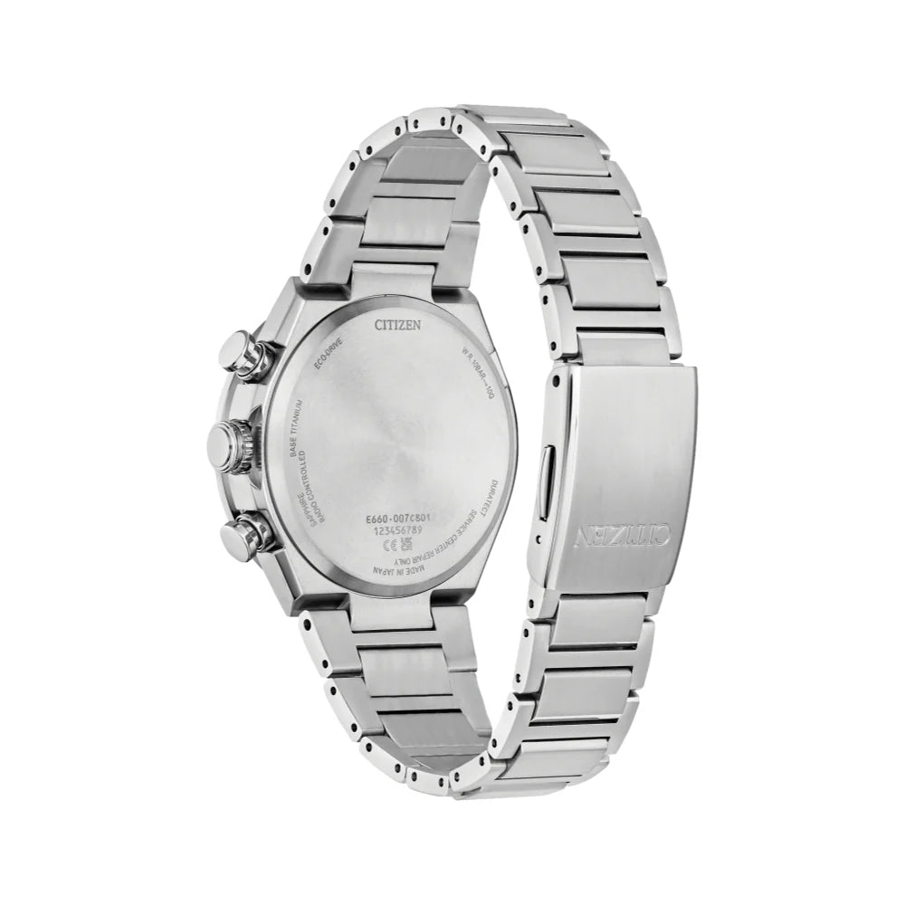 Citizen Attesa E660 Silver Super Titanium Black Dial