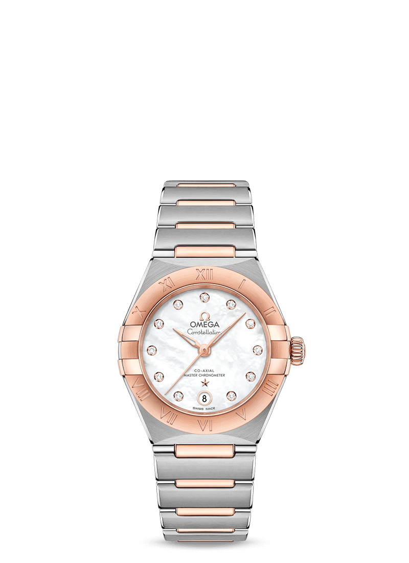 Steel ‑ Sedna™ Gold on Steel ‑ Sedna™ Gold Constellation Manhattan Omega Co‑Axial Master Chronometer 29 mm