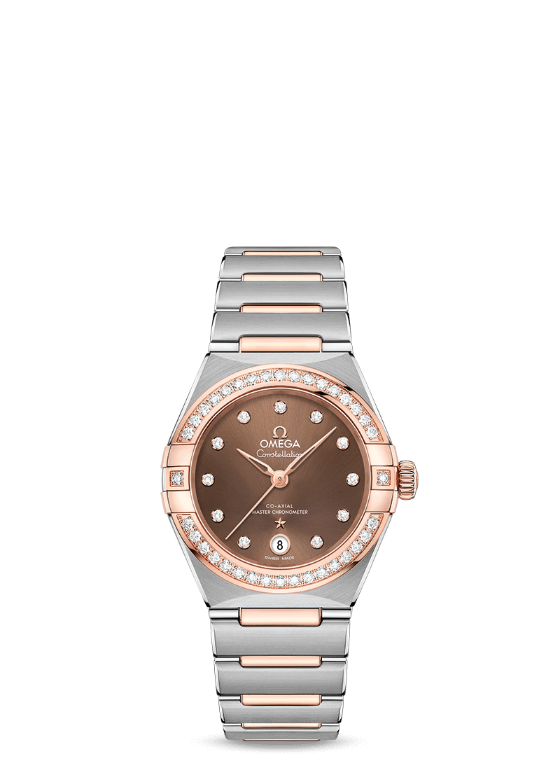 Steel ‑ Sedna™ Gold on Steel ‑ Sedna™ Gold Constellation Manhattan Omega Co‑Axial Master Chronometer 29 mm