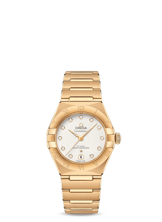 Yellow gold on yellow gold Constellation Manhattan Omega Co‑Axial Master Chronometer 29 mm
