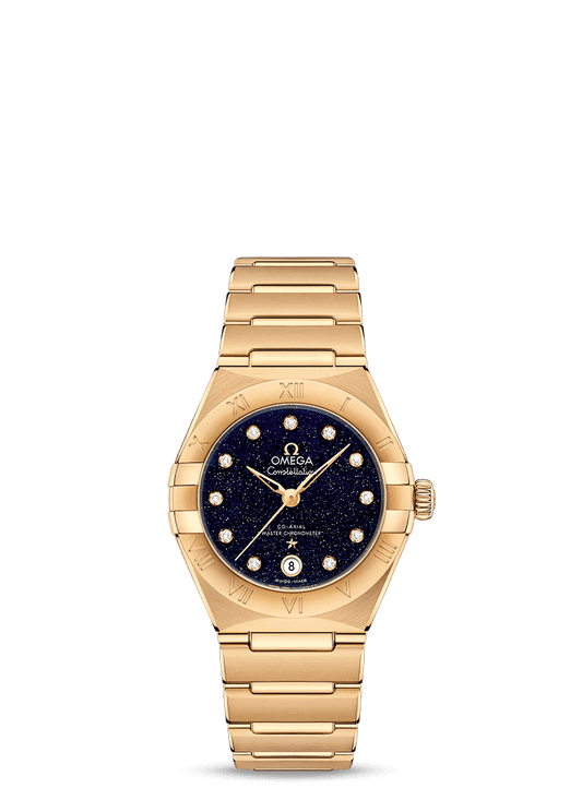 Yellow gold on yellow gold
 Constellation Manhattan
 Omega Co‑Axial Master Chronometer 29 mm