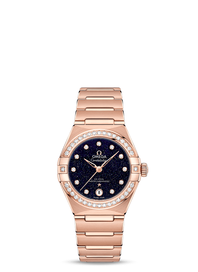 Sedna™ gold on Sedna™ gold Constellation Manhattan Omega Co‑Axial Master Chronometer 29 mm