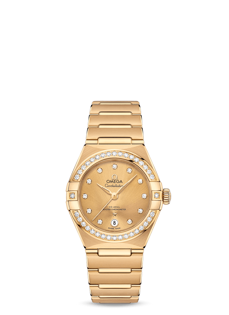 Yellow gold on yellow gold Constellation Manhattan Omega Co‑Axial Master Chronometer 29 mm