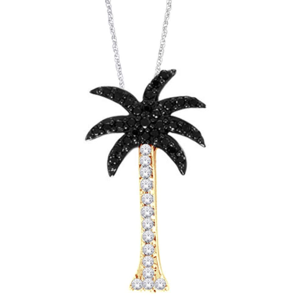 14K White Gold 1/5 ct.tw Diamond Slides Pendant