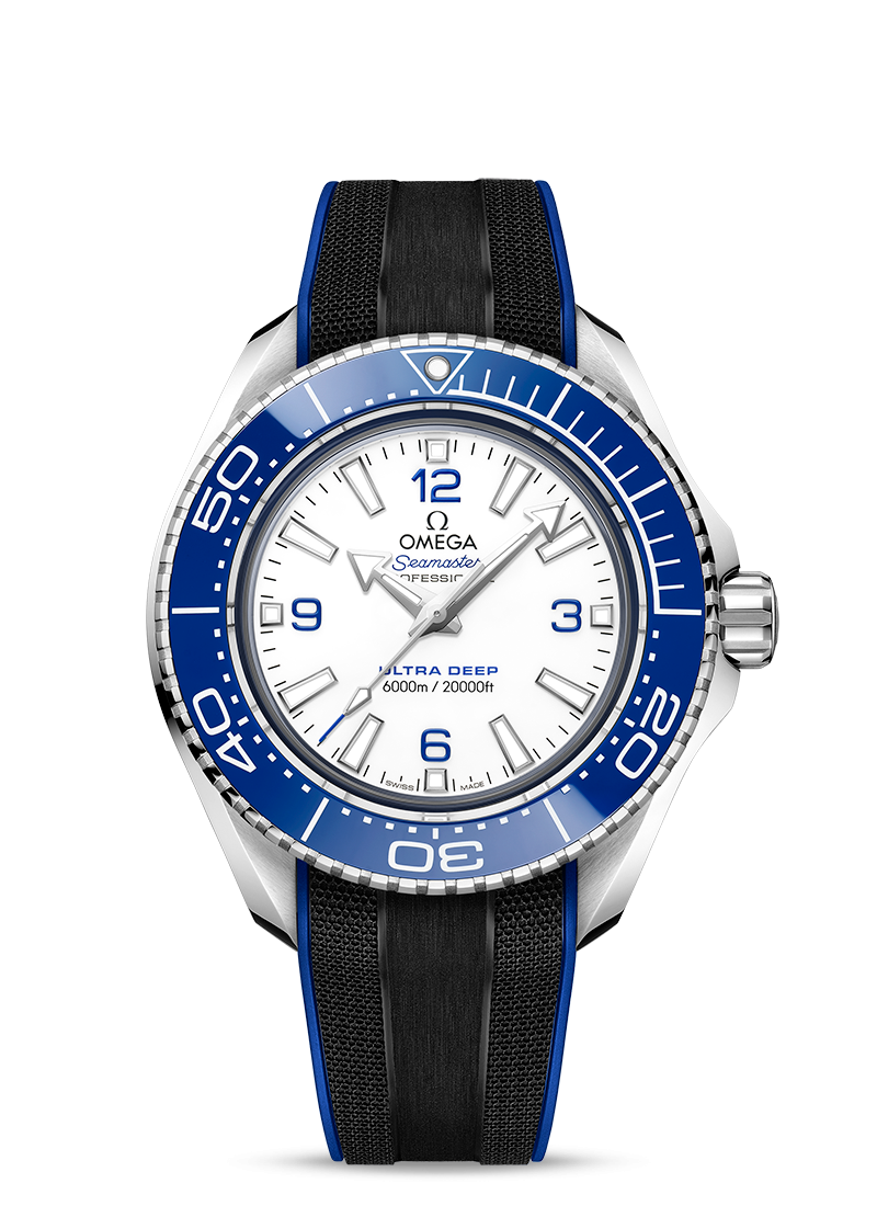PLANET OCEAN 6000M
CO‑AXIAL MASTER CHRONOMETER 45.5 MM
O‑MEGASTEEL on rubber strap