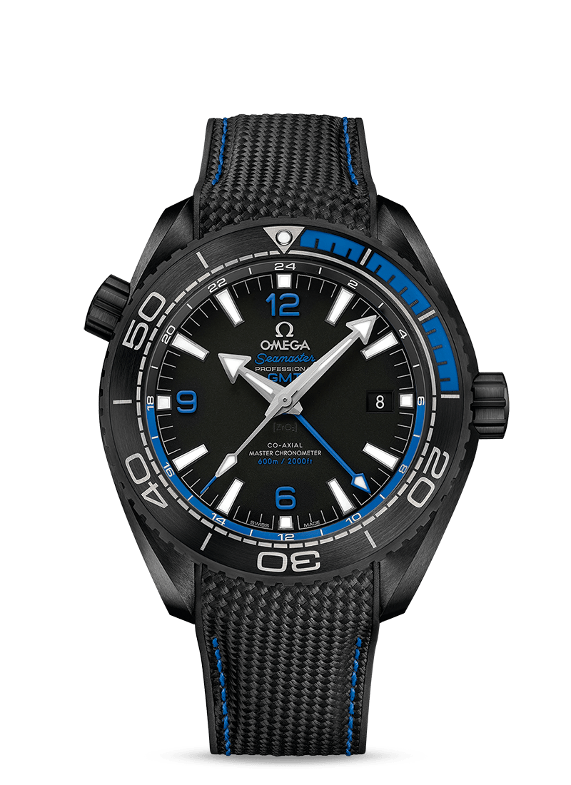 PLANET OCEAN 600 M OMEGA CO-AXIAL MASTER CHRONOMETER GMT
45.5 MM
Black ceramic on rubber strap