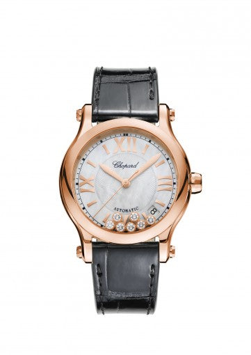 HAPPY SPORT 36 MM AUTOMATIC
18K ROSE GOLD AND DIAMONDS