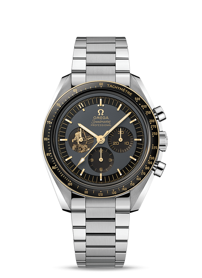 Steel on steel
MOONWATCH
ANNIVERSARY LIMITED SERIES
Apollo 11 50th anniversary