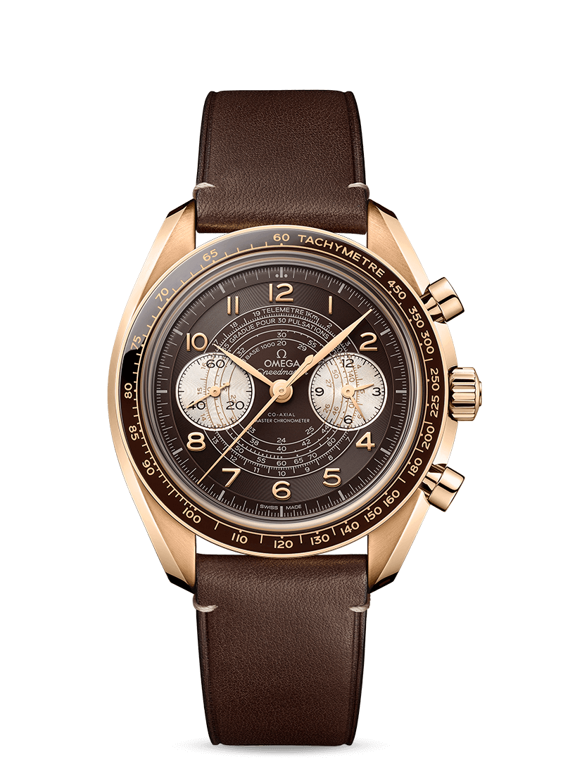 CHRONOSCOPE
CO‑AXIAL MASTER CHRONOMETER CHRONOGRAPH 43 MM
Bronze Gold on leather strap