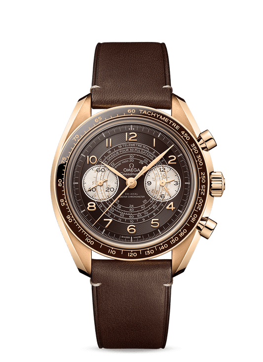 CHRONOSCOPE
CO‑AXIAL MASTER CHRONOMETER CHRONOGRAPH 43 MM
Bronze Gold on leather strap