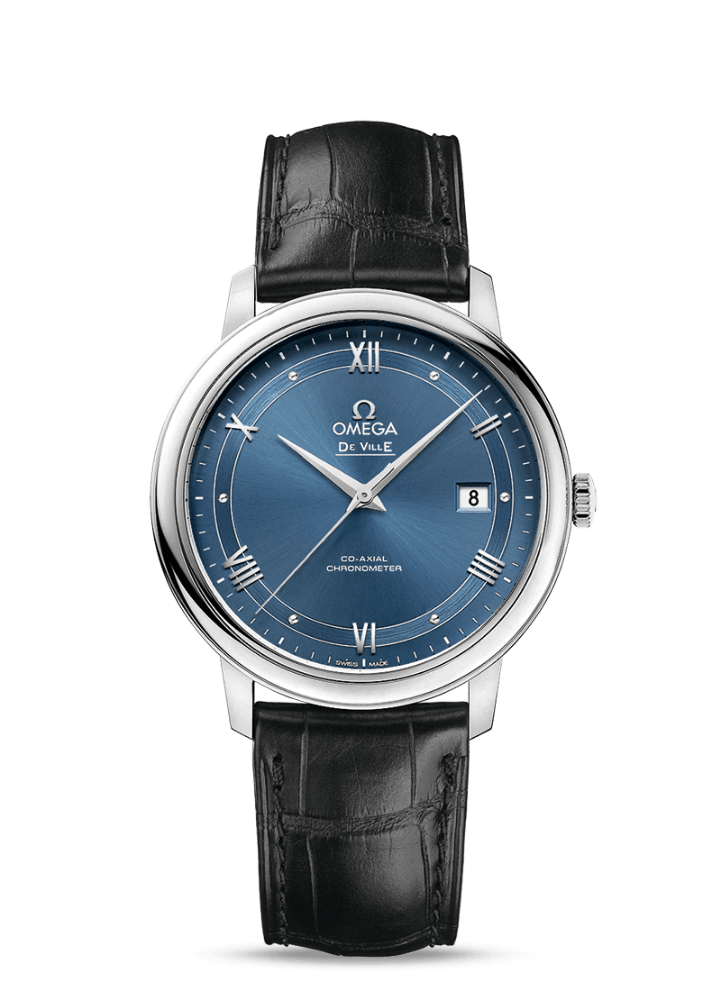 PRESTIGE CO-AXIAL 39.5 MM
Steel on leather strap