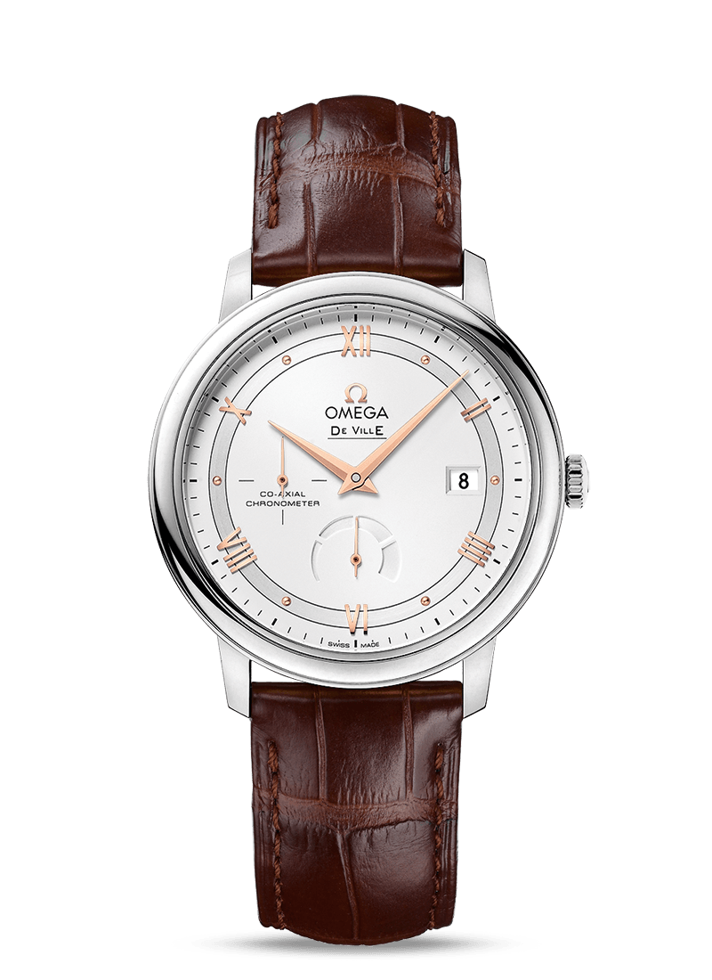 PRESTIGE CO-AXIAL POWER RESERVE 39.5 MM
Steel on leather strap