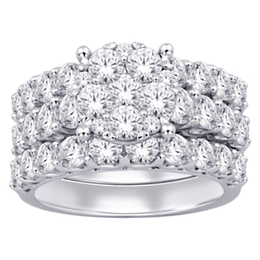 14K White Gold 2 4/5 ct.tw. Diamond Bridal Ring