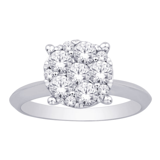 14K White Gold 2/5 Ct.tw. Diamond Fashion Ring