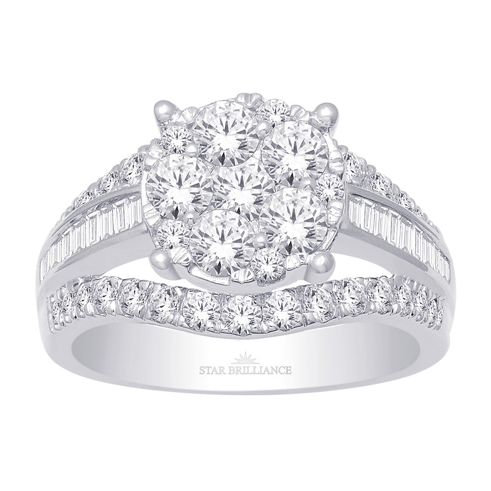 14K White Gold 3 ct.tw. Diamond Fashion Ring