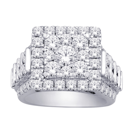 14K White Gold 4 ct.tw. Diamond Engagement Ring