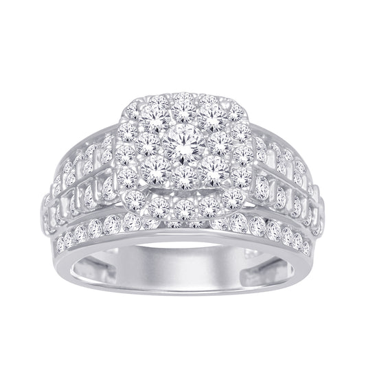 14K White Gold 2 ct.tw. Diamond Engagement Ring