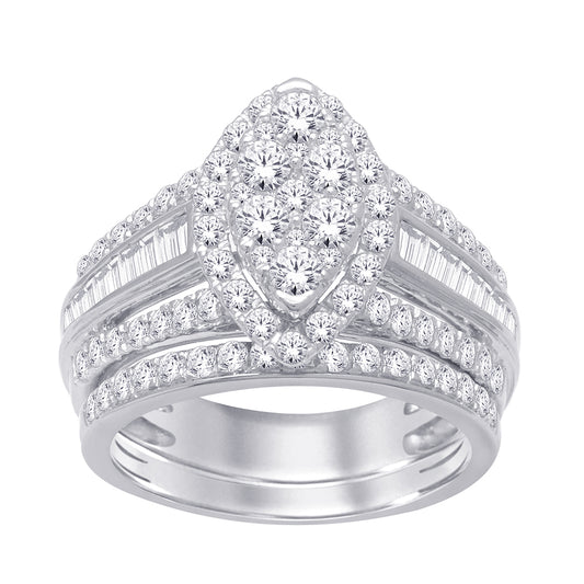 14K White Gold 2 ct.tw. Diamond Bridal Ring