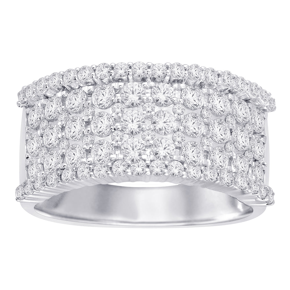 14K White Gold 1 1/2 ct.tw. Diamond Band