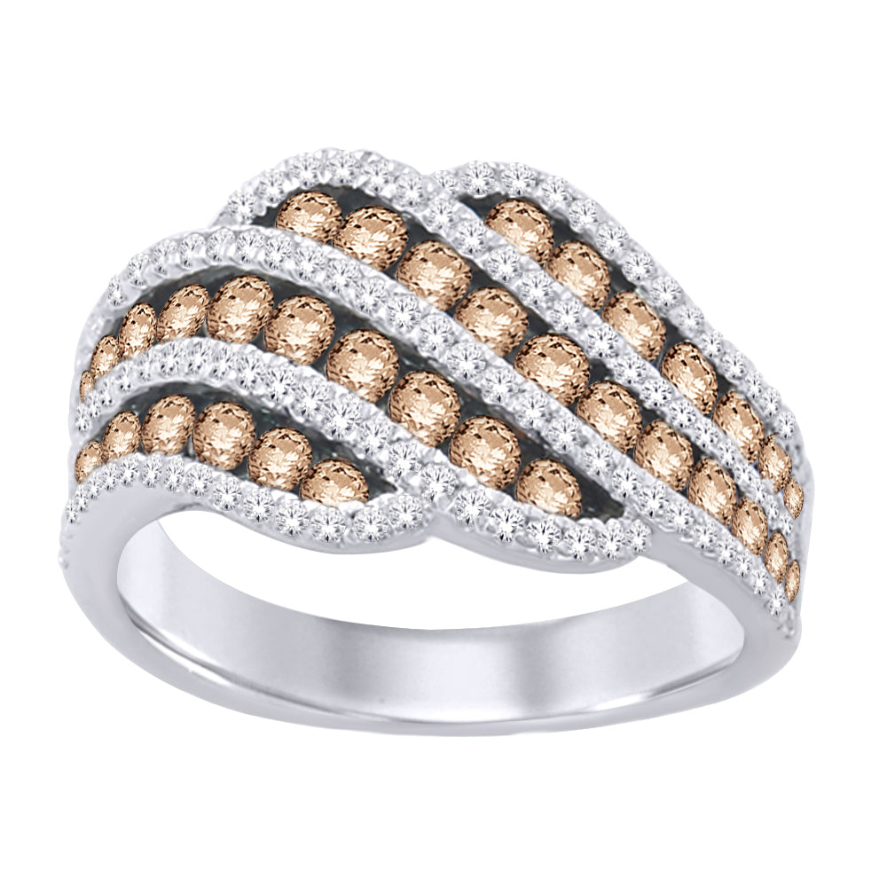 14K White Gold 1 1/2 ct.tw. Diamond Band