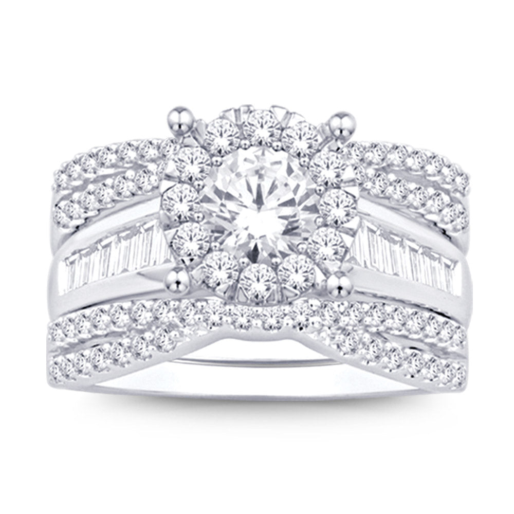 14K White Gold 1 1/2 Ct.tw Diamond Enhancer Bridal