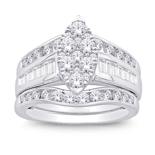 14K White Gold 1 4/5 Ct.tw Diamond Enhancer Bridal