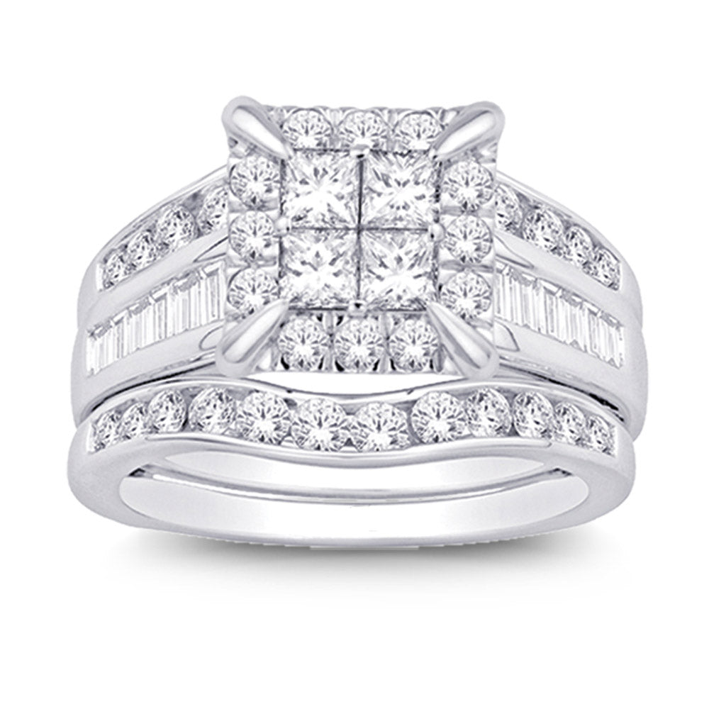14K White Gold 1 1/2 Ct.tw Diamond Enhancer Bridal