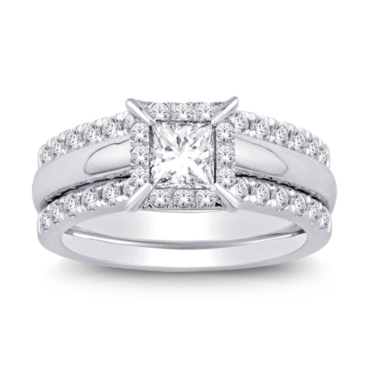 14K White Gold 4/5 Ct.tw Diamond Enhancer Bridal