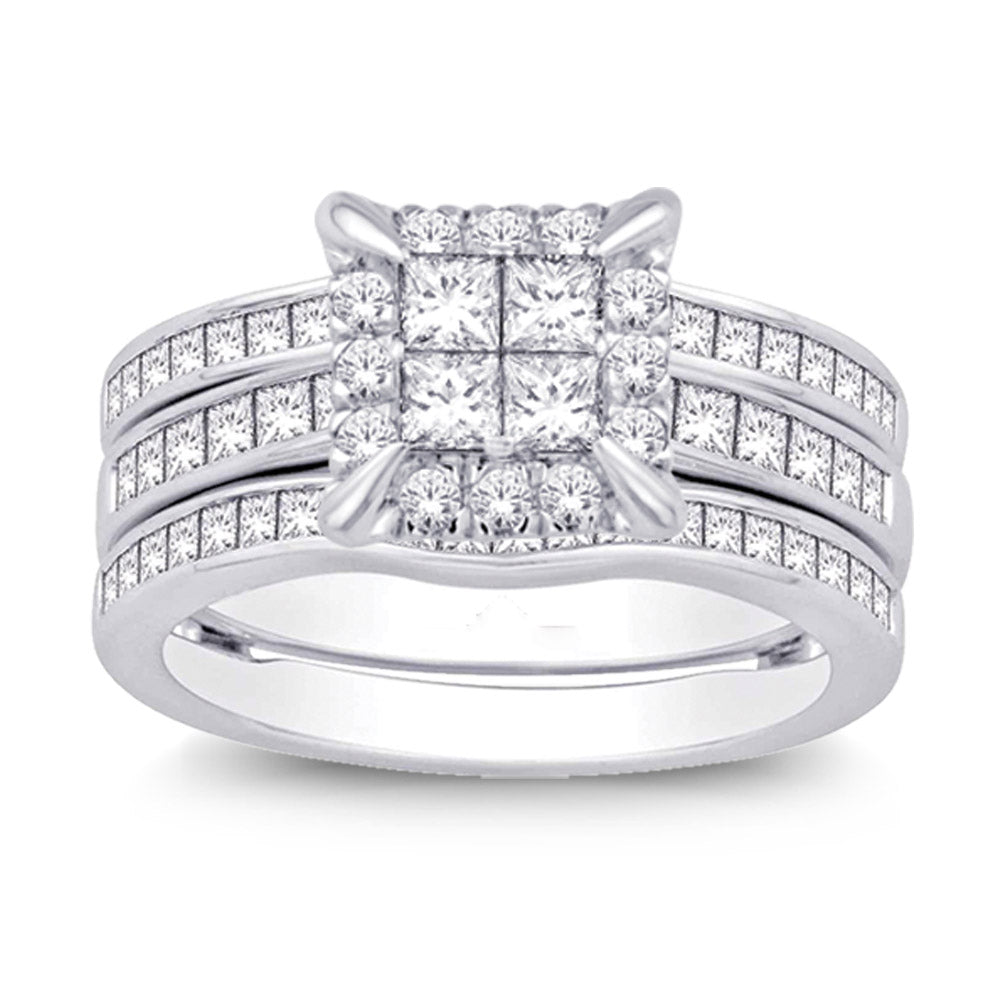 14K White Gold 1 1/2 Ct.tw Diamond Enhancer Bridal