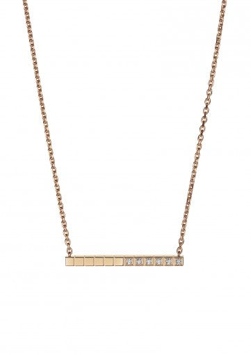 ICE CUBE PURE NECKLACE
 18K ETHICALLY CERTIFIED "FAIRMINED" ROSE GOLD AND DIAMONDS