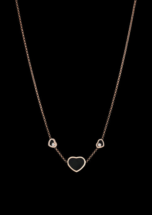 HAPPY HEARTS PENDANT
18K ROSE GOLD AND DIAMONDS, ONYX