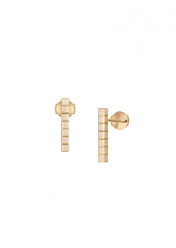 ICE CUBE PURE EARRINGS 18K ETHICALLY CERTIFIED "FAIRMINED" ROSE GOLD