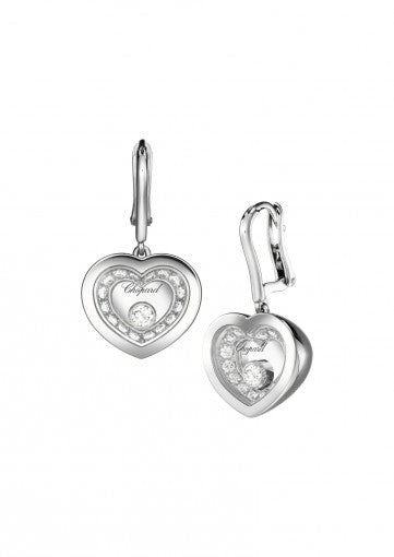VERY CHOPARD EARRINGS18K WHITE GOLD AND DIAMONDS