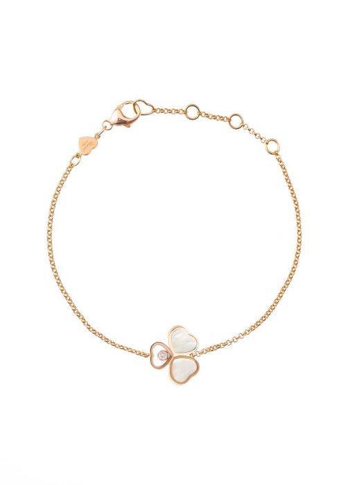 HAPPY HEARTS BRACELET
18K ROSE GOLD, DIAMOND & MOTHER-OF-PEARL