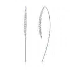 WHITE GOLD INSPIRED FASHION DIAMOND EARRINGS