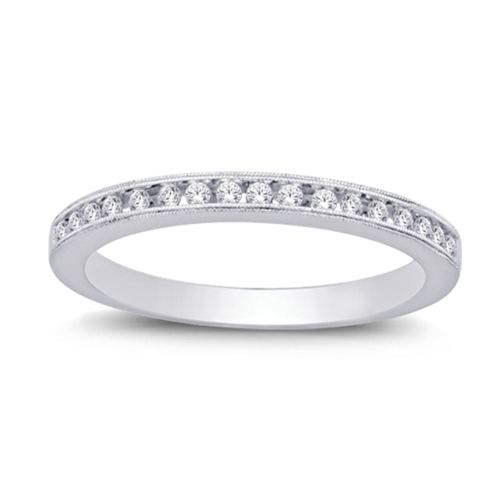 14K White Gold 1/5 Ct.tw. Diamond Band