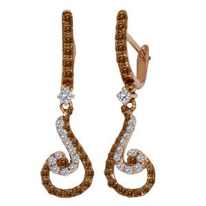 Brown Diamond Earrings