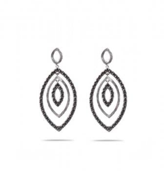 1.32 ct Black And White Diamond Earring