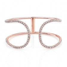 ROSE GOLD INSPIRED TRENDY DIAMOND BANGLE