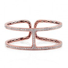 ROSE GOLD INSPIRED STYLISH DIAMOND BANGLE