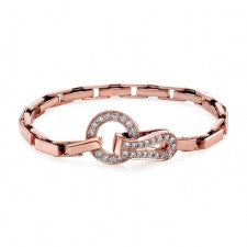ROSE GOLD STYLISH DIAMOND LINK BRACELET