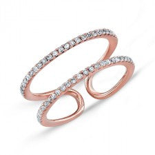 ROSE GOLD INSPIRED FASHION DIAMOND RING