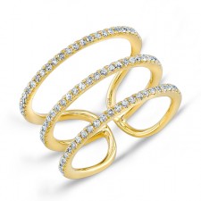 YELLOW GOLD INSPIRED FASHION DIAMOND RING