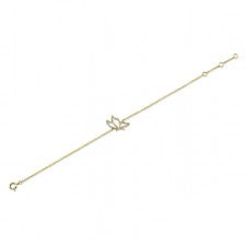 YELLOW GOLD STYLISH BUTTERFLY DIAMOND BRACELET