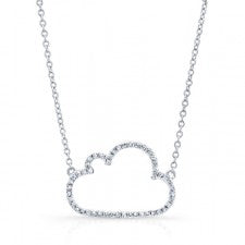 WHITE GOLD TRENDY CLOUD DIAMOND PENDANT