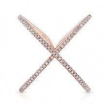 YELLOW GOLD INSPIRED INFINITY X DIAMOND RING