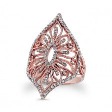 ROSE GOLD INSPIRED VINTAGE DIAMOND RING