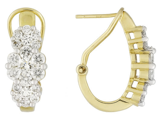 Gold And Diamond Earring