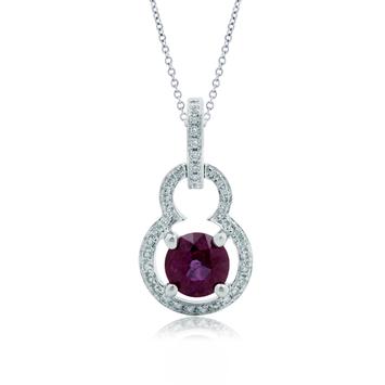 Gold Ruby And Diamond Pendant