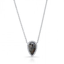 WHITE GOLD CONTEMPORARY ROUGH DIAMOND PENDANT